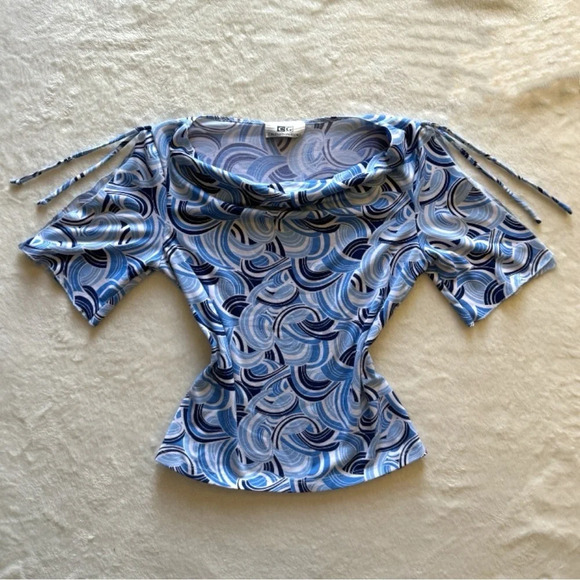 Vintage Tops - Vintage 90s Y2K Top, Vintage Abstract Top, Vintage AOP Top